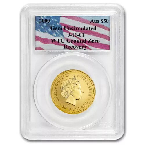 2000 AUS 1/2 オンス ゴールド カンガルー GEM BU PCGS WTC グラウンド ゼロ