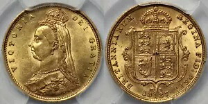 PCGS AU58 オーストラリア 1887-S シドニー ハーフ ソブリン ビクトリア ジュビリー ヘッド 金貨｜WORLD RESOURCE【KING店】