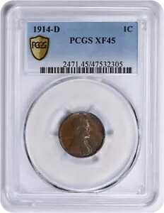 1914-D リンカーン セント EF45 PCGS
