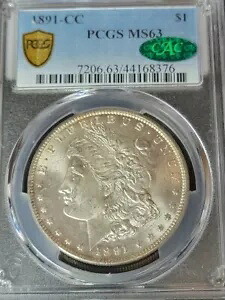 1891 CC $1 PCGS MS63 CAC 44168376