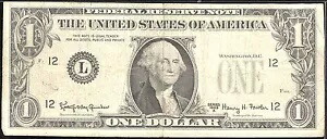 1963A$1 FRN-財務省シールとシリアル番号が欠落しています-サンフランシスコ-レア