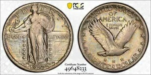 1927 S クォーター ドル スタンディング リバティ クォーター PCGS XF-40 CAC 497,640円