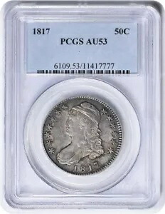 1817 バスト シルバー ハーフダラー AU53 PCGS
