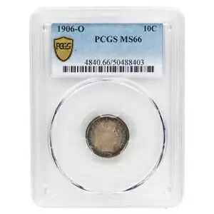 1906-O バーバー ダイム、10C PCGS MS 66 - 素敵なオリジナル コイン