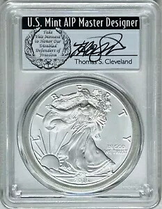 2016(P) シルバー イーグル PCGS MS70 がフィラデルフィア POP-10 に襲来 ~トーマス クリーブランド