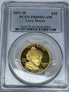 2011-W ルーシー ヘイズの最初の配偶者 $10 ゴールド PR69DCAM PCGS