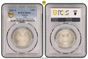 リューベック 2 マーク 1901 J-80 MS66 114028|WORLD RESOURCE【KING店】