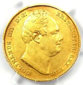 1836 年 イギリス ウィリアム 4 世ゴールド ソブリン コイン 1S - 認定 PCGS AU 詳細
