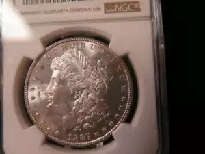 1887 モーガン シルバー ダラー、NGC グレード MS 63。ストア #03165