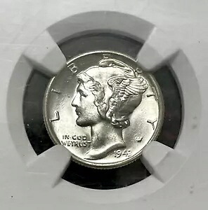 1943 S マーキュリー ダイム NGC 認定 MS67 CAC 承認 63,525円