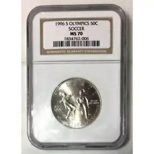 1996 S サッカー ハーフダラー NGC MS70 ***Rev Tye\'s Coin Stache*** #200689