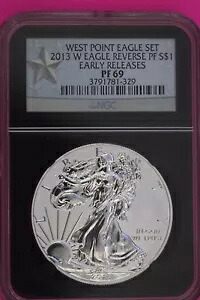 2013 W リバース プルーフ PF 69 シルバー アメリカン イーグル NGC グレーデッド アーリー リリース 872