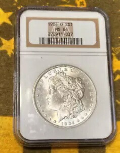 タフ~NGCスタナー~1904 Oモーガン~MS64~希少宝石~わずか3.7m鋳造~90%Ag~収集可能