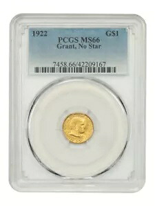 1922 G$1 助成金 PCGS MS66 (スターなし) - クラシック ゴールド記念品|WORLD RESOURCE【KING店】