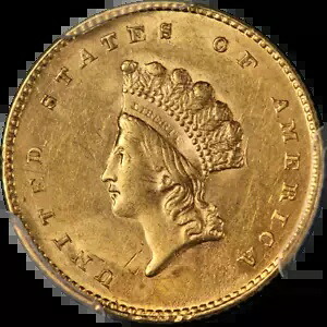 1855-P タイプ 2 インディアン プリンセス ゴールド $1 PCGS MS62 グレート アイ アピール ナイス ストライク|WORLD RESOURCE【KING店】