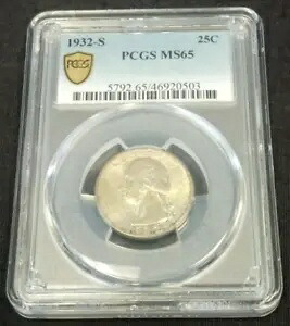1932-S ワシントン シルバー クォーター PCGS MS65 (2366)|WORLD RESOURCE【KING店】