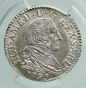 1782 イタリア州 サルデーニャ ヴィクトリオ アメデオ III シルバー 20 ソル コイン NGC i91594|WORLD RESOURCE【KING店】