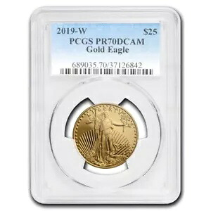 2019-W 1/2 オンス プルーフ アメリカン ゴールド イーグル PR-70 PCGS|WORLD RESOURCE【KING店】