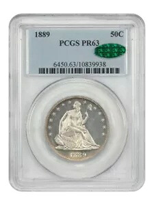 1889 50C PCGS/CAC PR63 - リバティーシート ハーフダラー|WORLD RESOURCE【KING店】