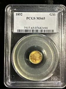 米国 1852 ドル 1 ゴールド PCGS MS65|WORLD RESOURCE【KING店】