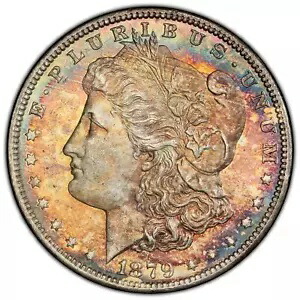 1879-S $1 1878 モルガン ドルのリバース PCGS MS63、素晴らしいトーン画像