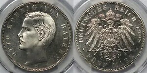 PCGS グレード PR65 ドイツ諸州 - バイエルン州 1908-D プルーフ 5 マルク オットー シルバー コイン|WORLD RESOURCE【KING店】