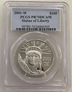 2001-W $100 プラチナ イーグル 自由の女神 PCGS PR70 DCAM｜WORLD RESOURCE【KING店】