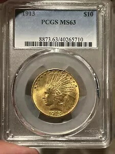 1913年 $10 ゴールド インディアン PCGS MS63|WORLD RESOURCE【KING店】