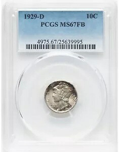 1929-D マーキュリー ダイム PCGS MS67FB ULTRA GEM - 美しく色調｜WORLD RESOURCE【KING店】