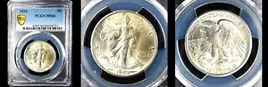 1934 50C PCGS MS66 のみ 270 ファイン ナイス PQ ウォーキング リバティー ハーフ｜WORLD RESOURCE【KING店】