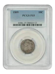 1809 10C PCGS Fine 15 - キャップ付きバスト ダイム - 主要初年度号｜WORLD RESOURCE【KING店】