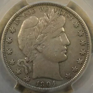 1904-S Barber Half Dollar 50c PCGS Certified VF30 Note Spot on L in Dollar Rev.｜WORLD RESOURCE【KING店】