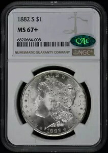 1882-S モルガン ドル S$1 NGC MS67+ (CAC)|WORLD RESOURCE【KING店】