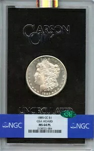 1885-CC モルガン ドル GSA 宝庫 S$1 NGC MS64PL (CAC)｜WORLD RESOURCE【KING店】 689,040円