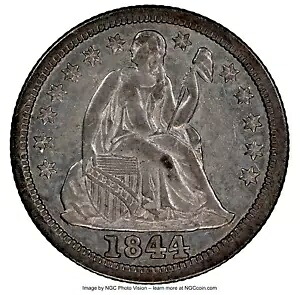 1844 NGC AU55 ?? $3,500 PCGS P.G. ??スムーズキーデート10cを選択?シーテッドダイム?|WORLD RESOURCE【KING店】