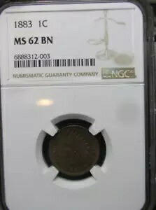 1883 インディアン セント ---- NGC MS-62 カラフル トーン コイン ---- #643B｜WORLD RESOURCE【KING店】