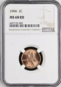 1994 1C RD リンカーン記念館 1 セント NGC MS68RD 6697132-005