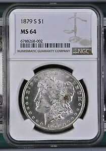 1879 S モーガン シルバー ダラー NGC MS-64