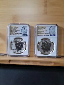 2023-S モーガン ピース シルバー $1 リバース プルーフ セット NGC が PF70 を初リリース!