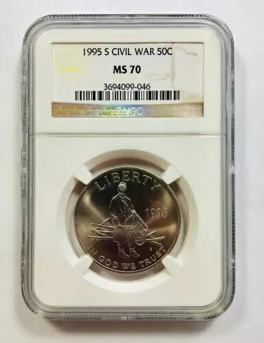 1995 S CIVIL WAR 50C NGC MS70 ブラウン ラベル ハーフダラー 50 セント - 迅速に発送します