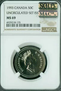 1993 カナダ 50 セント NGC MS69 PQ MAC 最高級グレード MAC スポットレス *｜WORLD RESOURCE【KING店】