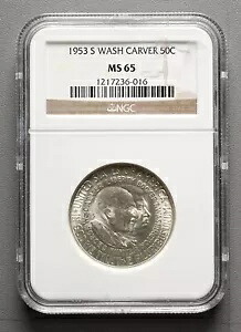 1953-S ワシントン カーバー記念シルバー ハーフダラー、トーン、NGC MS65｜WORLD RESOURCE【KING店】 89,540円