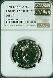 1991 カナダ 50 セント NGC MS69 PQ MAC 最高級グレード MAC スポットレス *｜WORLD RESOURCE【KING店】