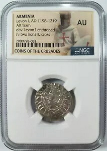 Levon I アルメニア NGC AU シルバー トラム中世テンプル騎士団十字軍クロス コイン｜WORLD RESOURCE【KING店】