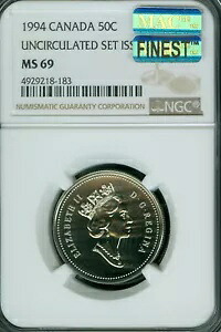 1994 カナダ 50 セント NGC MS69 PQ MAC 最高級グレード MAC スポットレス。｜WORLD RESOURCE【KING店】