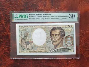 海外紙幣　フランス旧紙幣200フラン　哲学者モンテスキュー　未使用品PMG67 楽天市場】フランス 200フラン紙幣 美品 哲学者 シャルル・ド