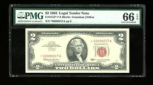 DBR 1963 $2 リーガルジェム スター神父1513* PMG 66 EPQ シリアル *00096017A｜WORLD RESOURCE【KING店】