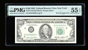 DBR 1985 $100 FRN ニューヨーク神父2171-B PMG 55 EPQ シリアル B44108291A|WORLD RESOURCE【KING店】