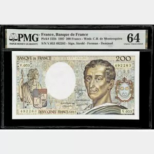 楽天市場】フランス 200フラン紙幣 美品 哲学者 シャルル・ド