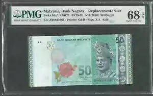 マレーシア 50 リンギット 2009 代替品/スター P-50a* PMG 68EPQ｜WORLD RESOURCE【KING店】